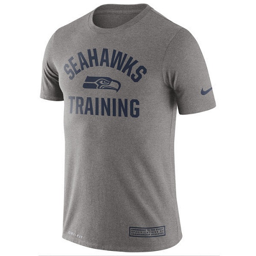 NFL Men's Seattle Seahawks Nike Heathered Gray Training Performance T-Shirt